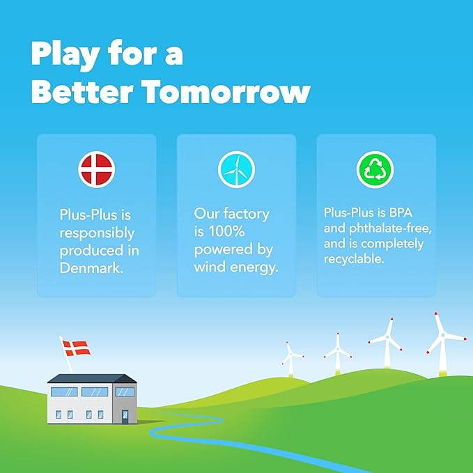 PLUS PLUS Building Set with Travel Case, 3D Open Ended Stem Toy for Kids, 100 Mini Interlocking Pieces, 1 White Baseplate