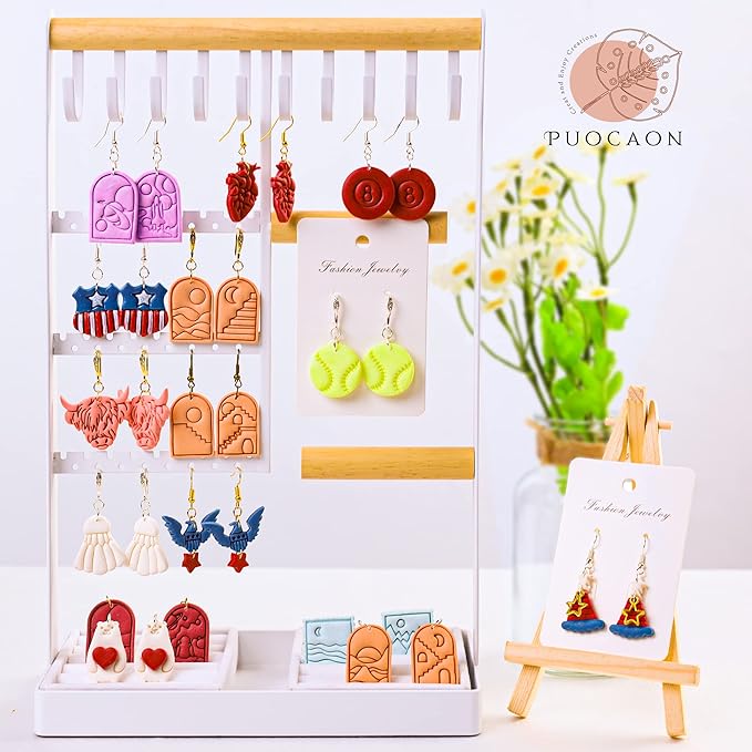 Puocaon Sports Polymer Clay Cutters - 16 Shapes Clay Cutters for Jewelry Making, Sports Theme Clay Earring Cutters, Tennis Badminton Billiards Clay Cutters, Plentiful Sports Clay Jewelry Cutters Set