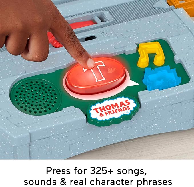 Thomas & Friends Motorized Toy Train Set, Talking Cranky Delivery with Track, Sounds & Phrases for Pretend Play Preschool Kids Ages 3+ Years