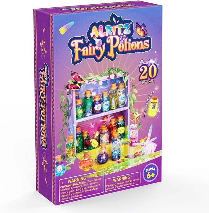 Alritz Fairy Mixies Potion Kits for Kids, 20 Bottles Magic DIY Mixies Potions, Christmas Decorations Families Party Ornaments Creative Crafts Toys Gifts for Girls and Boys Ages 6 7 8 9 10 11+