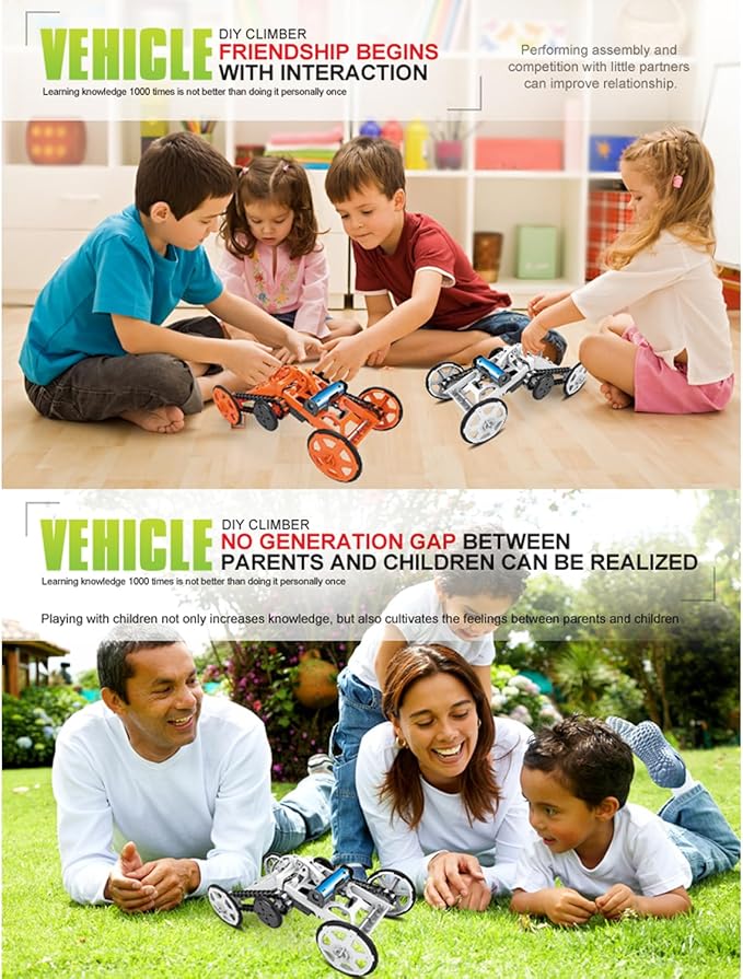 STEM Kits for Kids, 4WD Climbing Robotics STEM Projects for Kids Ages 8-12 | Electronics Circuits Engineering and Science Experiments for Teens | DIY STEM Toys for Boys and Girls