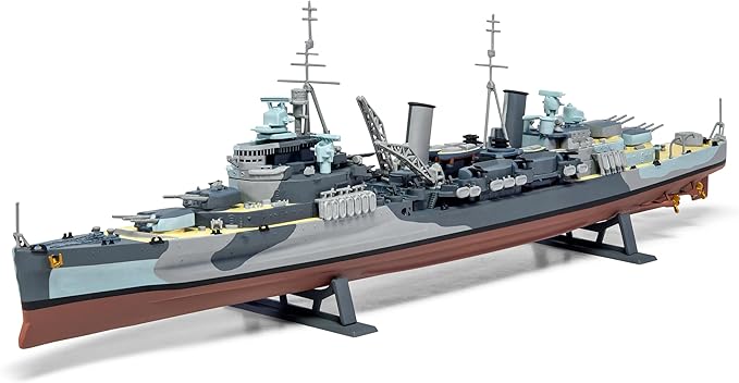 Airfix Ship Model Kit Vintage Classics - A04212V HMS Belfast, Plastic Watercraft Model Kits for Adults & Kids Ages 8+, Skill Level 3, 1:600 Scale WW2 Warship Models, Miniature Battleship Navy Gifts