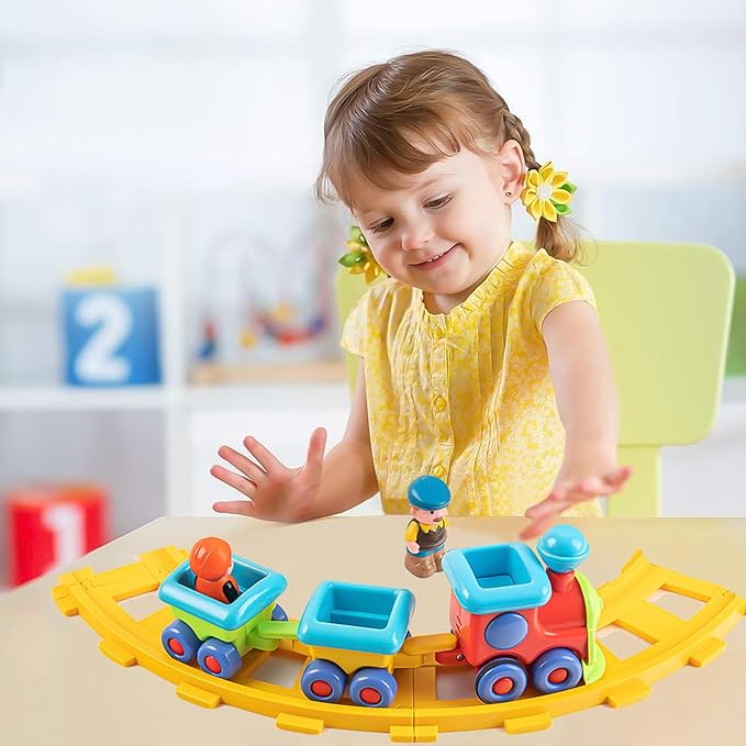 Baby Toys Train Set-Musical Electric Train Toys,Toddler Electric Train Set,Musical Train Toys with Tracks,Birthday Gifts for 12 18 Month 1 2 3 4 Year