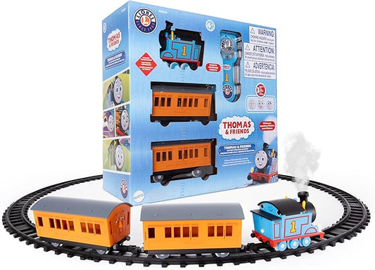 Lionel Mattel Thomas & Friends Battery O Gauge Toy Train Set with Remote, Locomotive, Train Cars, & Track with Authentic Train Sounds, Lights, & Water Vapor Smoke Effects for Kids 4+