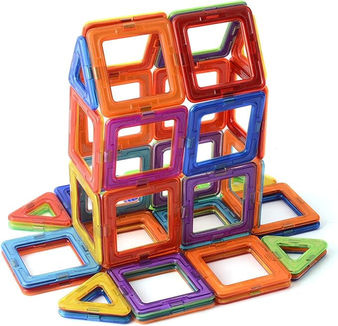 Magnetic Building Blocks Set – 30 Colorful Tiles for Kids | STEM Educational Toys for Creative Play | Safe & Durable Construction Blocks | Perfect for 3+ Years Old