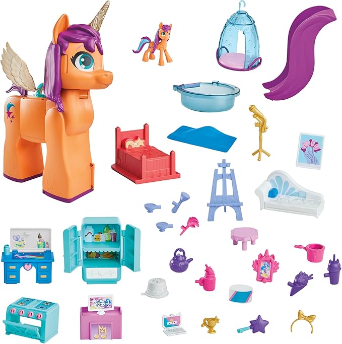 My Little Pony Toys, Sunny's Playset Reveal, 25-Inch-Tall Transforming Doll Playsets and Interactive Toys for 5 Year Old Girls & Boys (Amazon Exclusive)