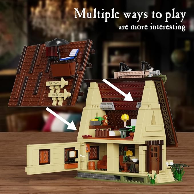 Gravity House Building Sets, Mystery Shack Building Toys Compatible with Lego, Collectible & Buildable Fun Model Toys, Collection Gift for 6+ Boys Girls Adults and TV Fans (965 PCS)