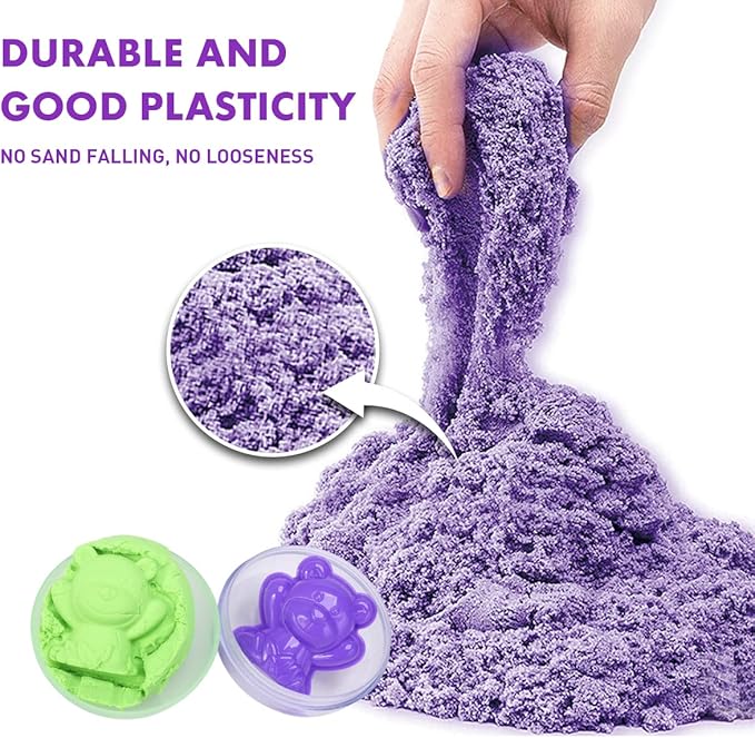 12-Pack Play Sand Kit Multi-Color Play Sand for Squishing Mixing Molding, Bulk Magic Sand Beach Sand Sensory Toys Party Favors for Kids Girls Boys Christmas Birthday Gift