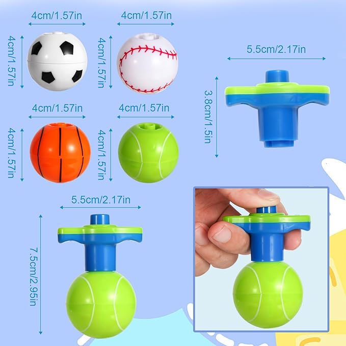 10Pack LED Light Up Spinner Tops Launcher with Gyroscope Motion Colorful Flashing Toys Novelty Bulk Goodie Bag Fillers Gifts Stuffers for Birthday Party Favors