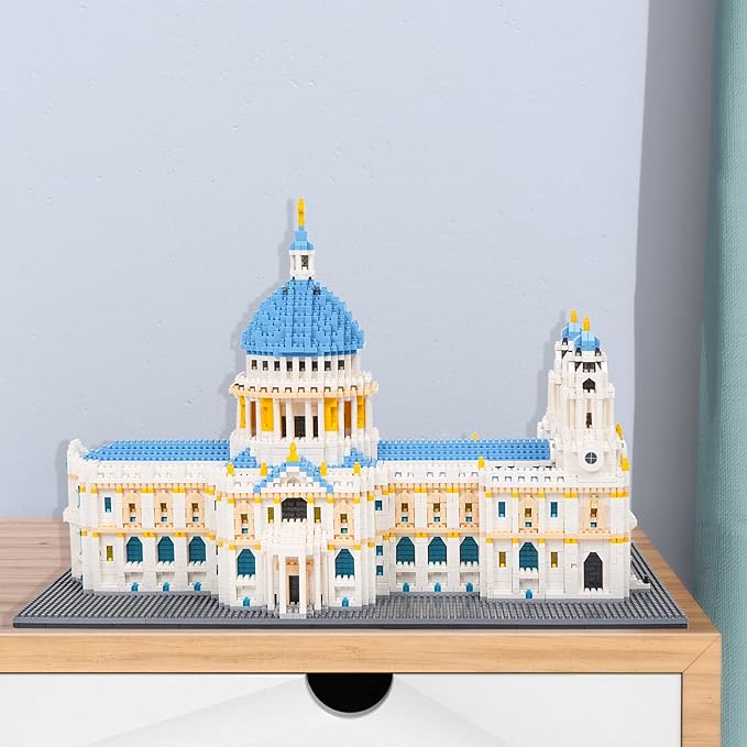 Building Blocks Set, St Paul's Cathedral Model Building Kit 7053 PCS Architecture Collection Micro Mini Blocks