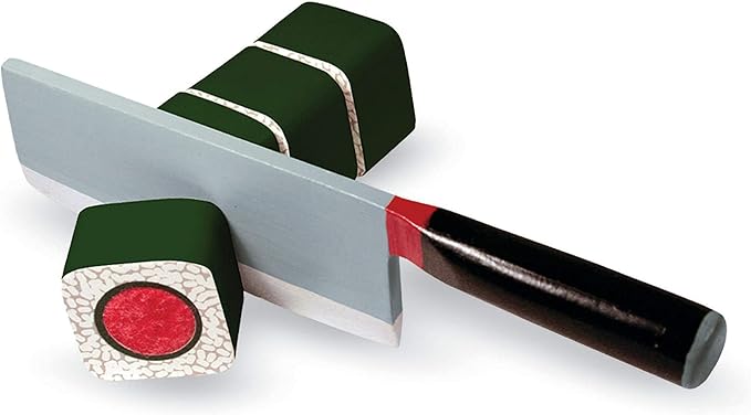 Melissa & Doug Sushi Slicing Wooden Play Food Set Pretend Play Kitchen Toys, Pretend Wooden Sushi FoodFor Kids Ages 3+