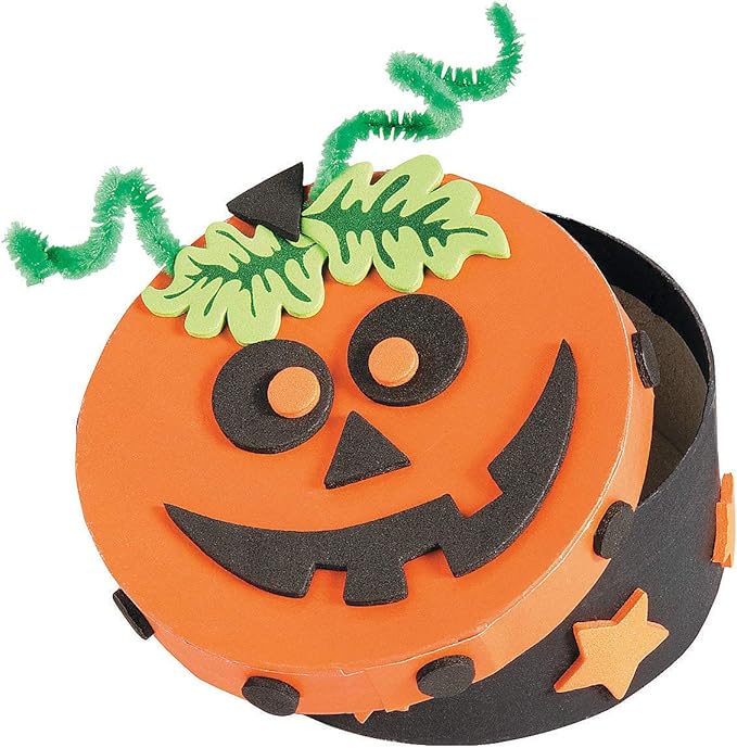 Halloween Pumpkin Boxes Craft Kit -12 - Crafts for Kids and Fun Home Activities