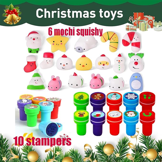 118 Pcs Christmas Party Favors for Kids,Fidget Treasure Box Toys for Classroom Prizes,Pinata Filler,Goodie Bag Stuffers,Treasure Chest,Stocking Stuffers,Prize Box Bulk Mini Toys for Boys Girls