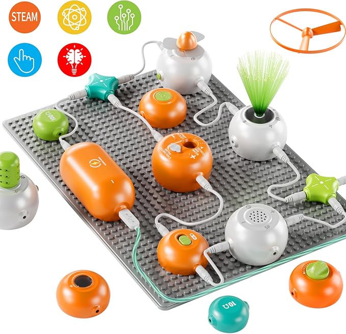 SNAEN Science Circuit Circuit for Kids DIY Electronic Toy 100+ Projects, 30 Circuit Parts, Science Game for Boys Girls, Educational Toys for Kids 3+
