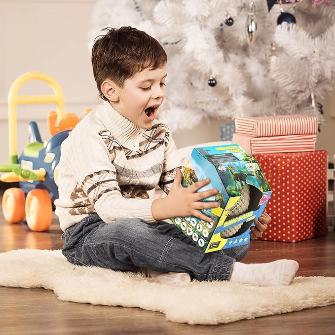 EARTH'SCODE Jumbo Dino Egg Excavation Dig Kit, Archeology Educational Science STEM Toy, Crafts Gift for Kids