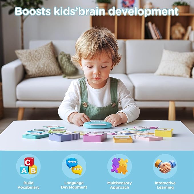 Spanish & English Talking Flash Cards for Toddler - 510 Sight Words Bilingual Learning Toys for Toddlers 3-6, 31 Themes with 3 Songs Autism Sensory Toys, Speech Therapy & Montessori Educational Gifts