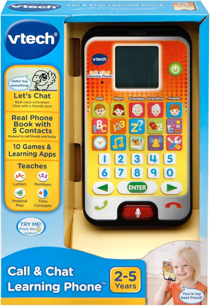 VTech Call and Chat Learning Phone, Orange