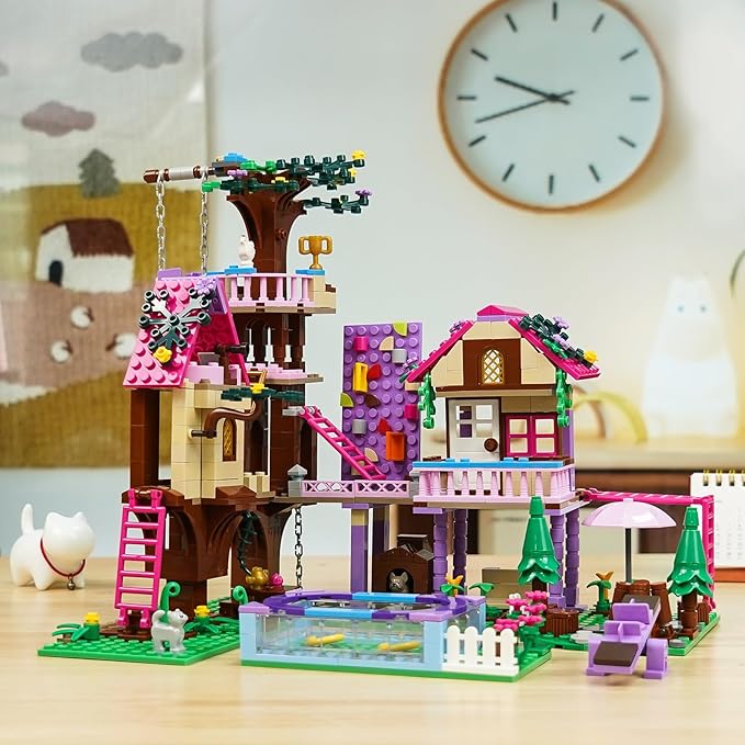 Tree House Building Set Compatible with Lego Friends, 756 PCS Forest House Building Kit Birthday Gift for Kids Girls Age 6-12 Years(7681)