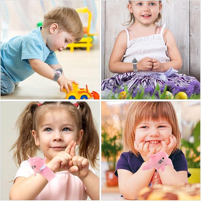 Abaodam Adultos 3pcs Plush Ring Slap Rings Slap Bracelet Animals Party Bracelets Slap Bracelet Stuffed Animal Slap Bracelets Kids Party Favors Plush Kids aldult pp Cotton