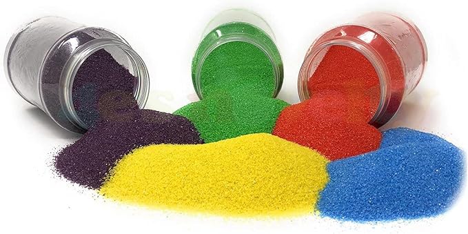 4E's Novelty 16.5 Pound Colored Sand for Sand Art - 12 Colors 22 oz Each, with Storage Container Non-Toxic Craft Sand with Bottles for Kids Sandbox Play, Decorative Colored for Wedding