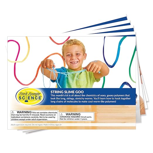 STEM Science Kit: String Slime Goo, Ages 6+ | Experiments for Kids, Chemistry Set, STEM Projects, Educational Toys