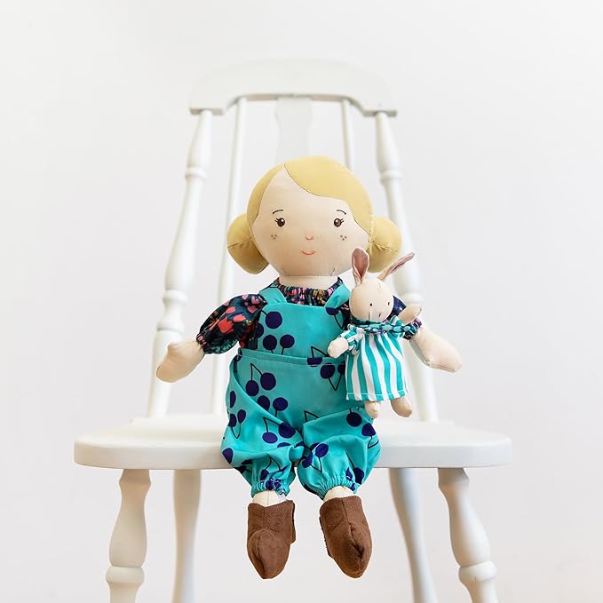 Manhattan Toy Playdate Friends Ollie Machine Washable and Dryer Safe 14 Inch Doll with Companion Stuffed Animal