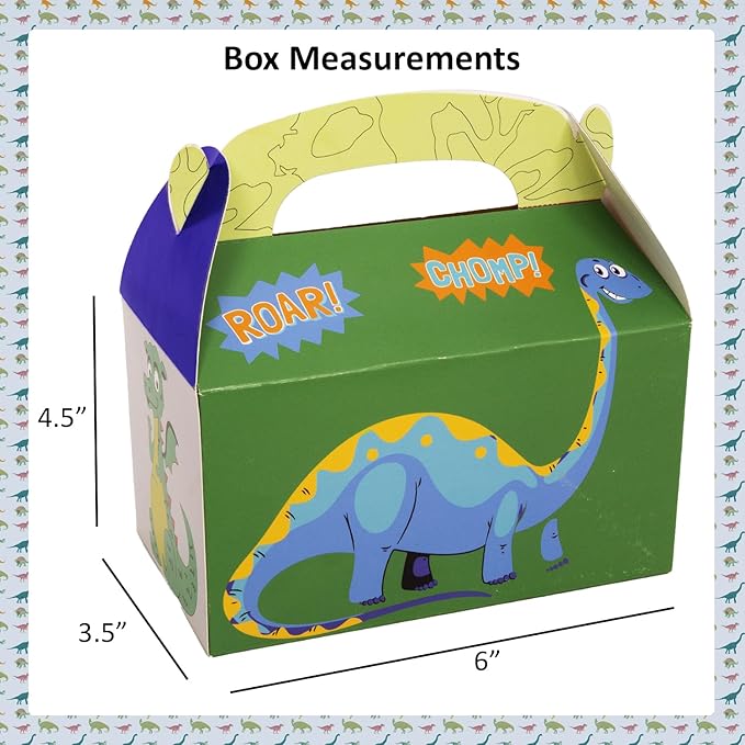 Tigerdoe Dinosaur Party Favor Set – Dragon Birthday Party Decorations - Dino Party Supplies – Dragon Party Favor Boxes - Coloring Books, Crayons, Slap Bracelets, tattoos