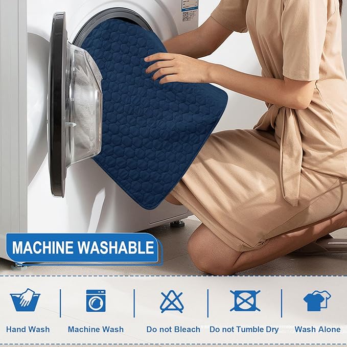 100% Waterproof Recliner Chair Covers That Stay in Place, Non-Slip Recliner Cover with 5 Pockets, Elastic Straps, Washable Reclining Chair Protector for Kids, Pets, Dogs, Dark Blue