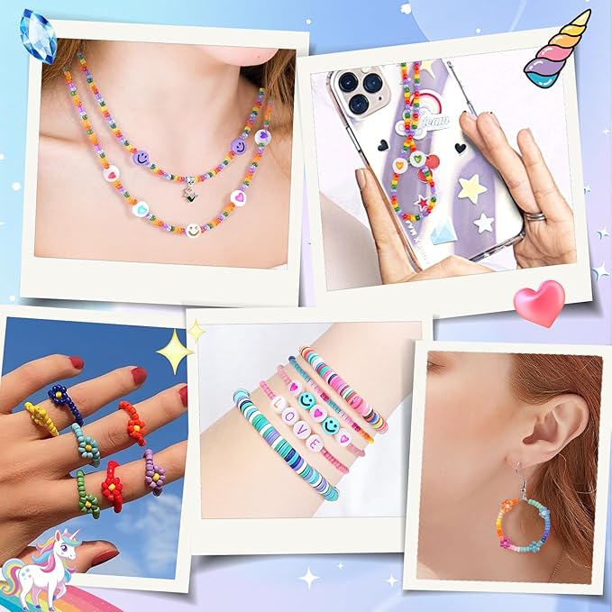 ZOOI Bracelet Making Kit for Girls, Arts and Crafts for Kids Girls Ages 8-12, Girls Toys Age 6-8, Friendship Charm Bracelet Making Kit, Jewelry Making Kit for Girls, Gifts for 6-12 Year Old Girl