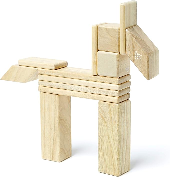 14 Piece Tegu Magnetic Wooden Block Set Natural