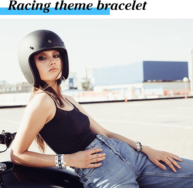 Skylety 36 Pieces Racing Car Party Favors Bracelets Checkered Flag Racing Car Birthday Party Supplies Silicone Black and White Plaid Pattern Wristbands for Sports Events