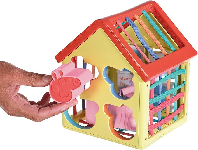 Toomies Peppa Pig’s Sensory House Activity Cube - Shape Sorter Sensory Bin with Color Matching - Peppa Pig Montessori Toys - Toddler Sensory Toys - Toddler Toys Ages 18 Months and Up