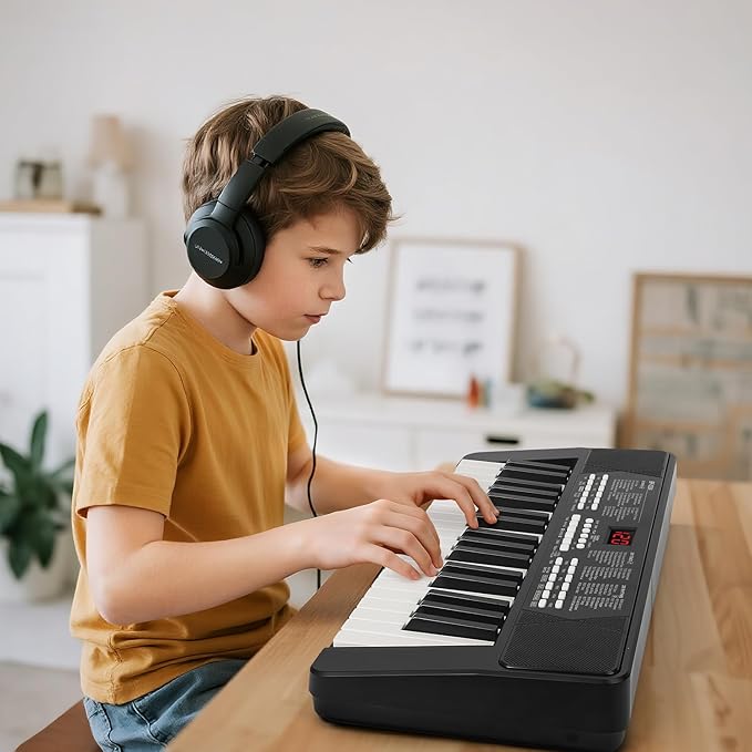 37 Keys Piano Keyboard for Beginners -1200mAh Rechargeable Electronic Musical Instrument with Mic LED Screen 200 Tones 200 Rhythms 50 Demos, Birthday Gift for Kids