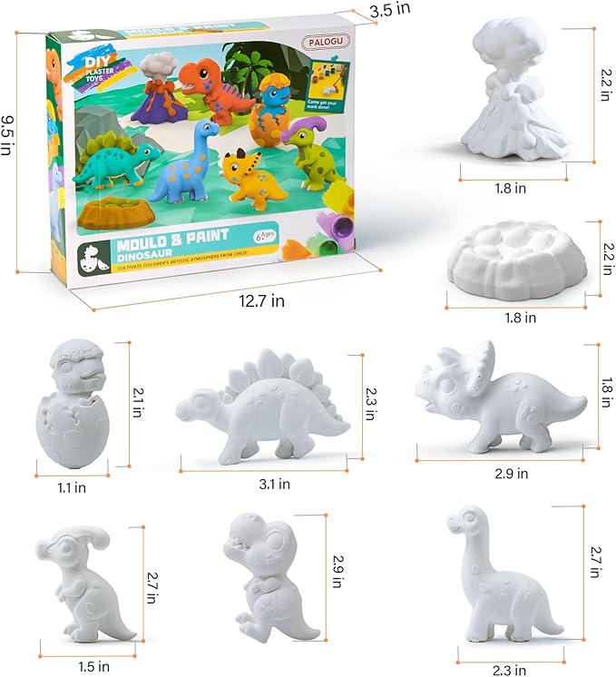 stochastic box Kids Crafts Set,Ceramic Painting Kit,Paint Your Own DIY Ceramic Figurines,Painting Kit DIY Toys Kids