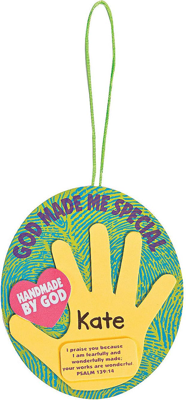 Fun Express God Made Me Special Handprint ORN Ck12 - Crafts for Kids and Fun Home Activities - VBS Vacation Bible School Supplies/Decor