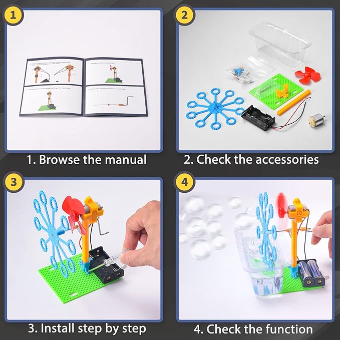 BeAndge STEM Robotics Kit - STEM Toys for Age 8-13, Boy Robot Toys for 6 7 8 9 10 Year Old Boys Birthday Gifts, Science Kits Arts and Crafts for Kids 8-12, Engineering Building Kids Activities 6-8