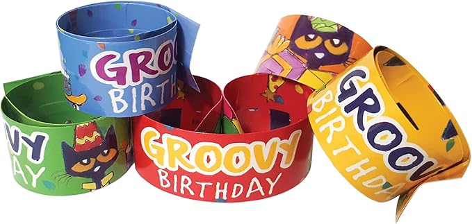 Pete the Cat Groovy Birthday Slap Bracelets