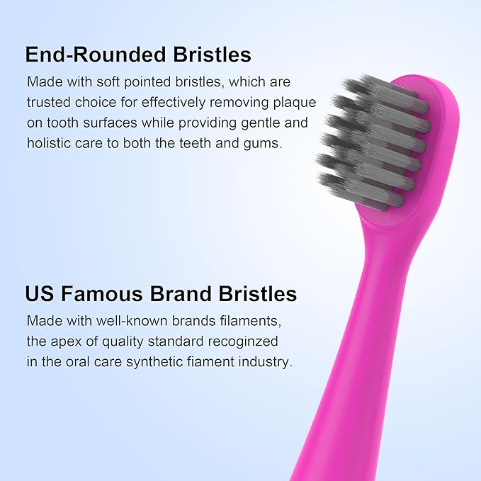 Replacement Toothbrush Heads 8 Pack for Burst Kids Electric Toothbrush, Blue and Pink