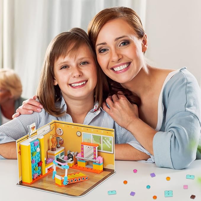 Friends House Building Block Sets, Girls Gym Fitness Room Friendship Playhouse Apartment Bricks Kit Birthday Roleplay Gifts for Old Kids 6+ 6-12 8-12