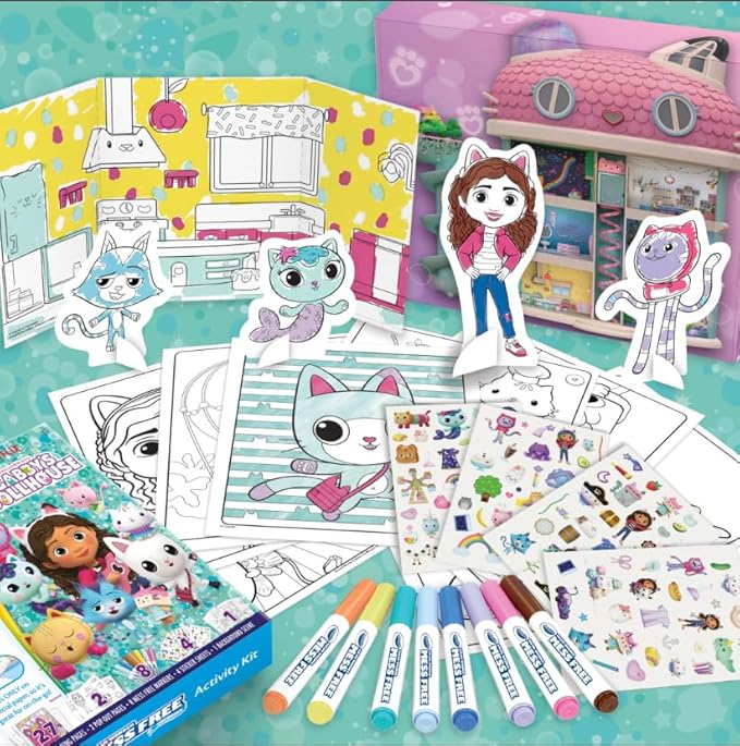 Crayola Color Wonder Gabby's Dollhouse Activity Kit, Essential Easter Basket Stuffers, Mess Free Coloring Set for Toddlers, Travel Activities & Toys, Gifts for Girls & Boys