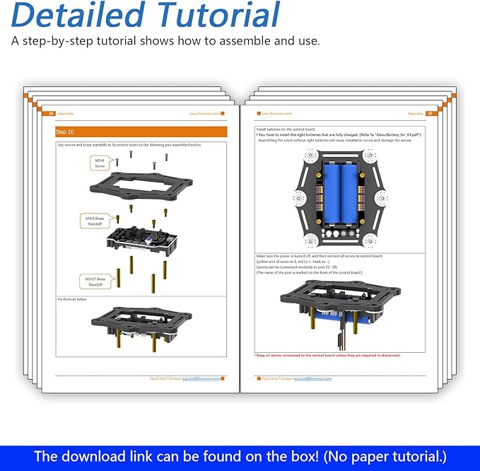 FREENOVE Hexapod Robot Kit (Compatible with Arduino IDE), App Remote Control, Walking Crawling Twisting Servo STEM Project