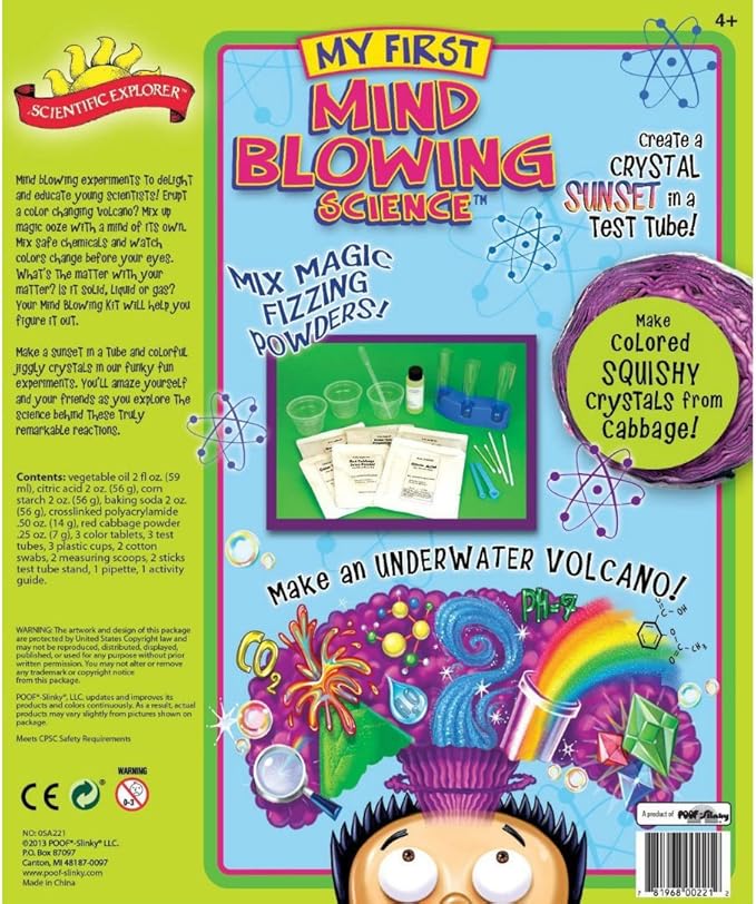 Scientific Explorer My First Mind Blowing Science Experiment Kit, 11 Mind Blowing Science Activities and Experiments (Ages 6+)