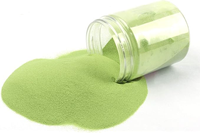 Shiny Stone Colorful Sand,Rainbow Sand,Art Sand,Colored Sand,Craft Sand,Decorative Wedding Vibrant Sand, 250g/0.55lbs/8.81oz for Kids Creativity Wedding Succulent Terrarium Vase (Army Green)