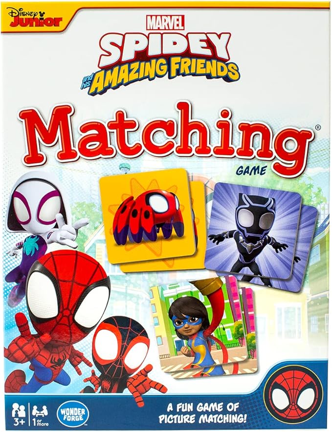 Wonder Forge Marvel Spidey & His Amazing Friends Matching | Build Focus and Memory with Fun Superheroes | Features Favorite Marvel Characters | Ages 3+