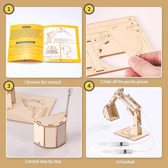 STEM Science Kits for Kids Ages 8-12 5-7, STEM Kits for Kids Ages 8-10, Wood Building Crafts Kits for Boys 6-8, STEM Engineering Toys for Boys 8 10 12 14 Years Old, Science Experiment Projects 9-12