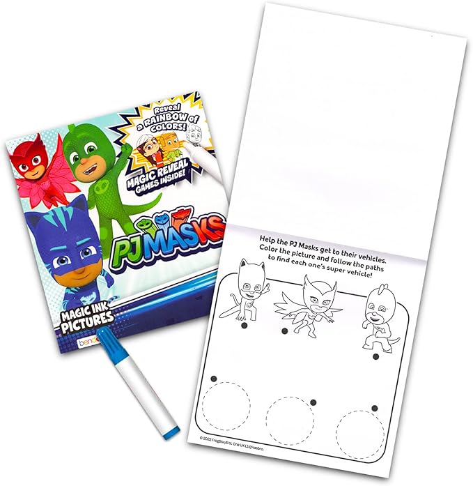 12 Mess Free Imagine Ink Coloring Book Set for Kids - Bulk Bundle with 12 No Mess Coloring Books, Barn Bots Stickers and Door Hanger (Paw Patrol, Princess, Mickey, Minnie, Spidey, Peppa Pig)