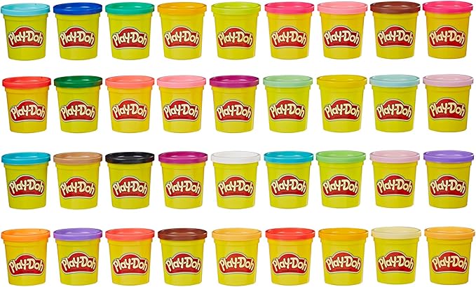 Play-Doh Modeling Compound 36-Pack Case of Colors, Non-Toxic, 3 Oz Cans of Assort. Colors, Back to School Classroom Supplies, Preschool Toys, Ages 2+ (Amazon Exclusive)