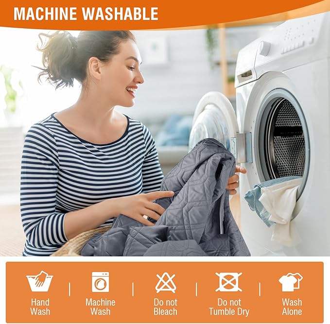 VANSOFY 100% Waterproof Recliner Chair Covers, Recliner Cover Non-Slip Dog Chair Cover Furniture Protector Washable Slipcover with Pocket, Elastic Straps for Pets, Dogs(Dark Gray, 30")