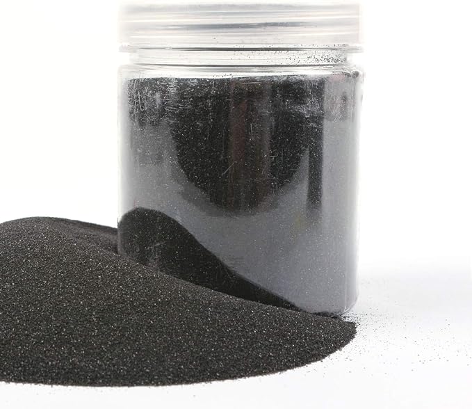 Shiny Stone Colorful Sand,Rainbow Sand,Art Sand,Colored Sand,Craft Sand,Decorative Wedding Vibrant Sand, 40 Colors 250g/0.55lb/8.81oz for Kids Creativity Wedding Succulent Terrarium Vase (Black)