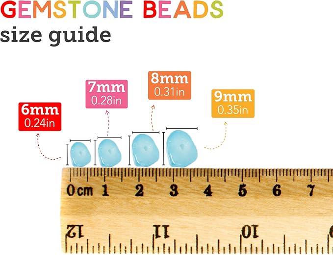 Incraftables 1000pcs Chip Crystal Beads (24 Colors Gemstones). Best Rock Beads for Jewelry Making, Rings & DIY Crafts. Bulk Natural Stone Chip Beads w/Spacer Bead, Earrings & Bracelet Wire (6-9 mm)